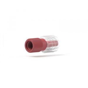 thumbnail image 2 of Idex P-683 Threaded Luer Adapter - Natural/Black PEEK, 0.040" Bore, Male Luer Lock X Male 1/4-28 Flat Bottom 2 of 2