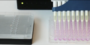 Baker Resipher Continuous OCR Unit showing the pipette tips
