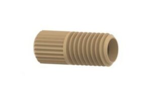Super Flangeless ™ Nut Delrin ®, 1/4-28 Flat-Bottom, For 1/8" OD