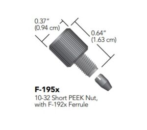 IDEX F-195X Fitting SealTight Short PEEK Nut and Ferrule