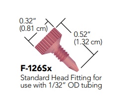 IDEX F-126SX MicroTight One Piece Standard Head Fiiting for 1-32 OD