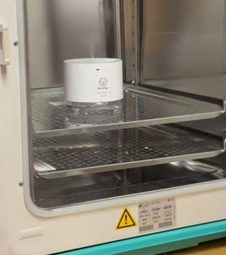 MycoFog BioDecontamination Unit inside Incubator